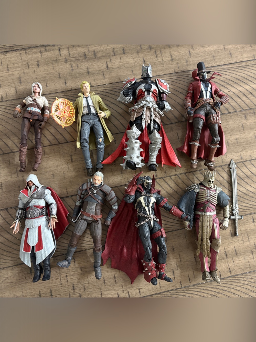 Fantasy Red and Black Action Figure Collection - Hero & Villain Set